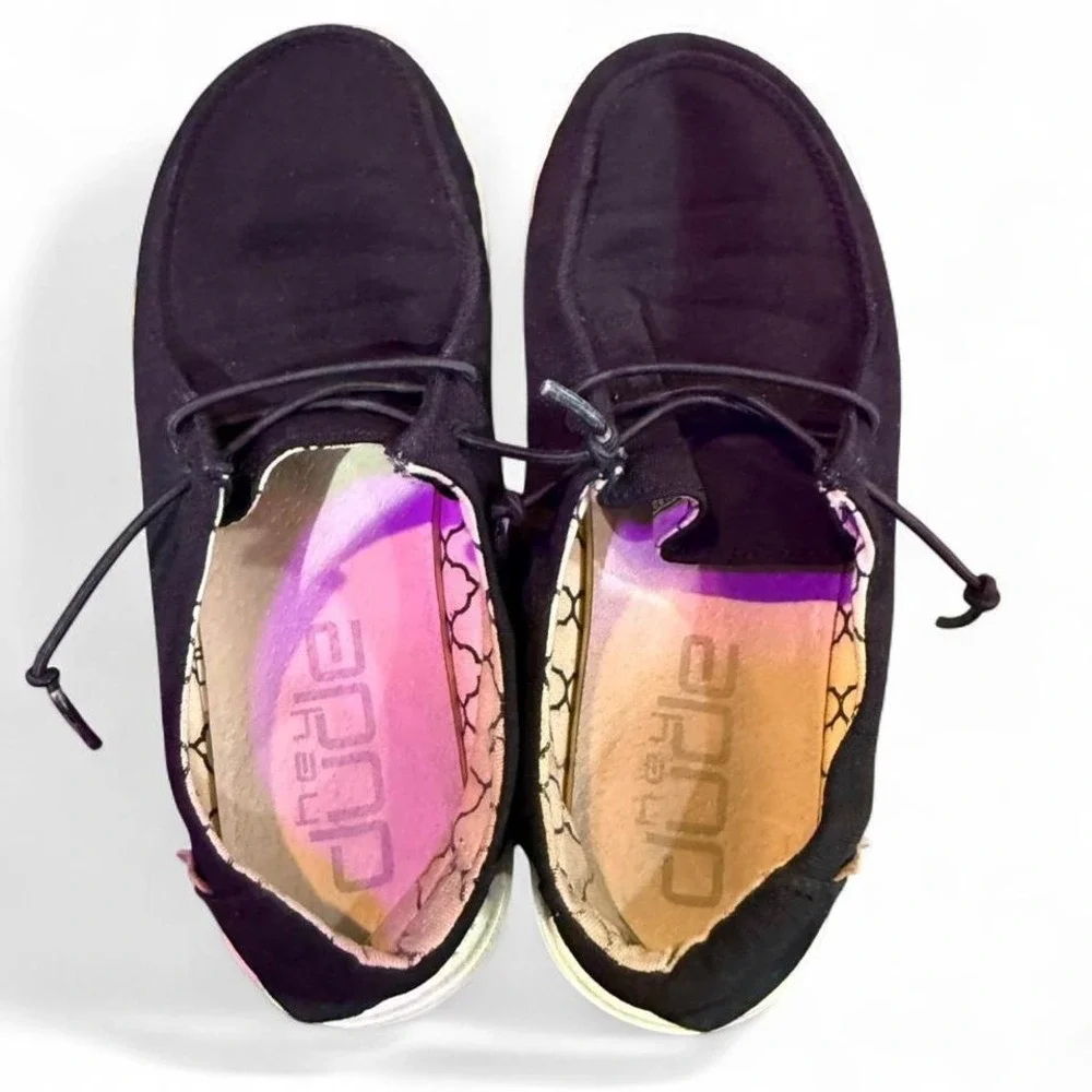 HEY DUDE YOUTH‎ 2-3 BLACK SLIP ON UNISEX SHOES